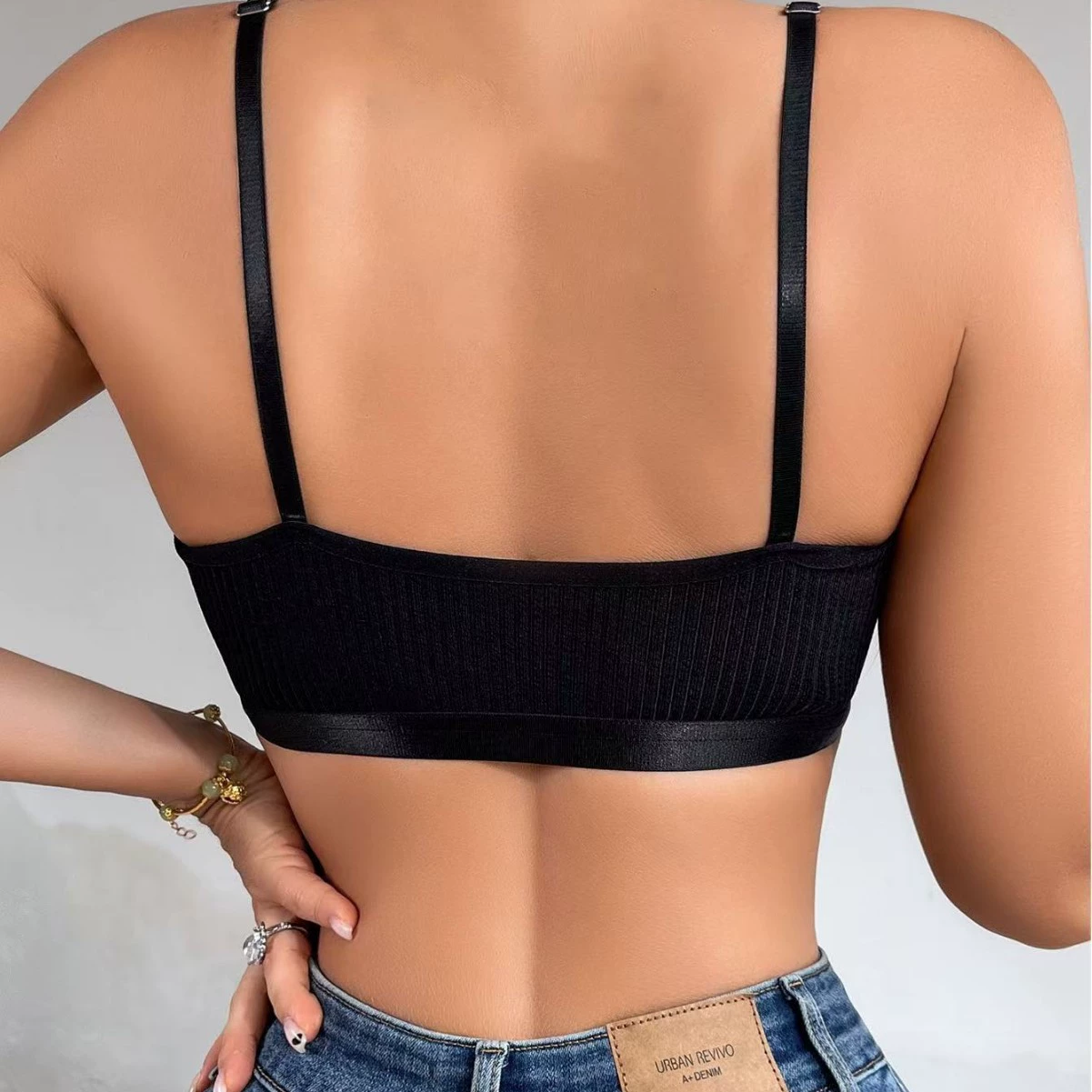 (Cross-border trading), sexy breathable supporting wireless bra, pijama, European style, thin strap, plus size