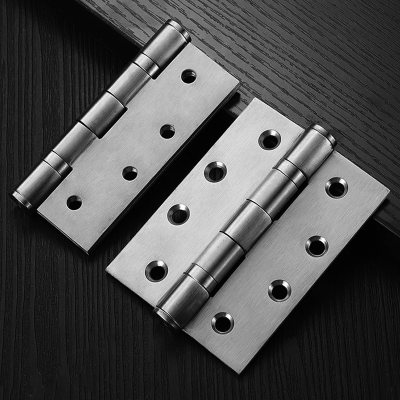 ステンレス鋼フラットヒンジ 4inch 穴 4*3*3.0 ヒンジ木製ドア屋内厚みのあるサイレントベアリングヒンジ|undefined