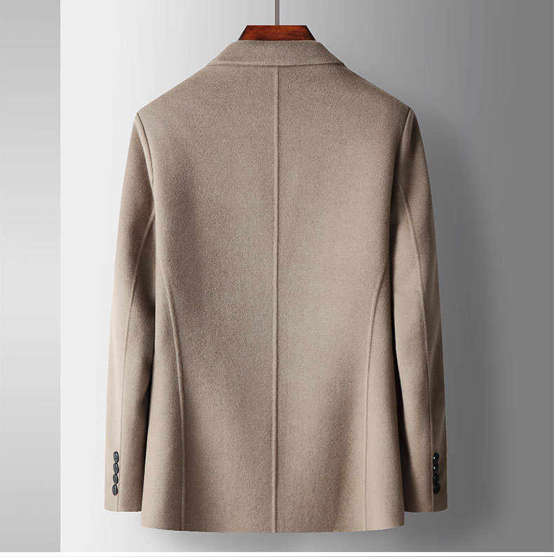 Miesten vaatteet Miesten syksy- ja talvipuku, käsintehty kaksipuolinen villainen länsimaisten ihmisten yksivärinen yritysvillapuku, takki_voghion.com