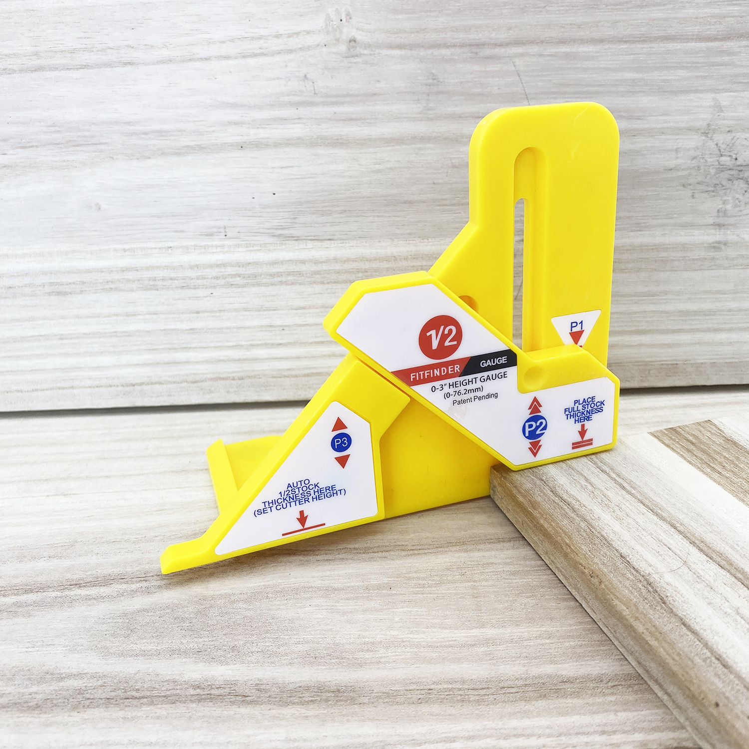 跨境木材切割1/2厚度定位器 木工中心划线器 木板斜切定位打孔仪