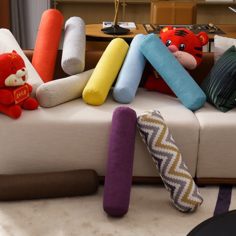 Long Round Neck Pillow, Candy Pillow, Dormitory Bedside Sofa, Beauty Salon, Yoga Sleeping Legs, Removable and Washable