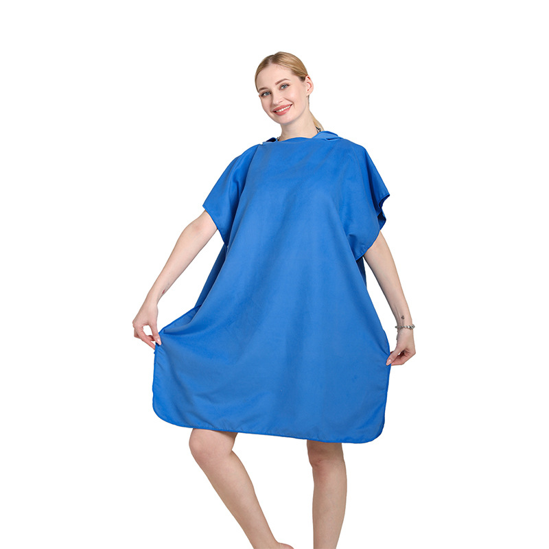 Adulto playa natación buceo cambiador bata de baño doble cara gorra rápida absorción de agua secado veloz capa toalla de baño