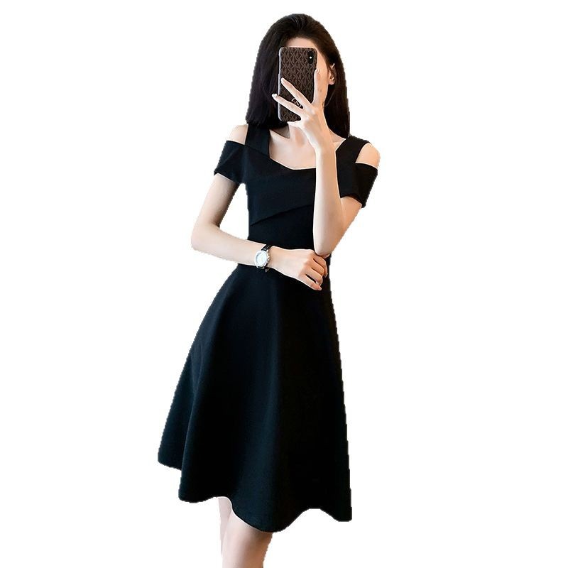 Black Cocktail Dress 2026 New Style Chanel-Inspired Annual Meeting Banquet Birthday Party Dress Cross-Border