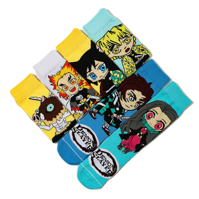 Men's Cartoon Medium Tube Women's Cotton Comic Socks, Stockings, Anime Trend Men's Ghost's Blade Socks-5PRS 21 O1CN01nvTcrp1TrjeW5Vl3f !!1004802436 0 cib