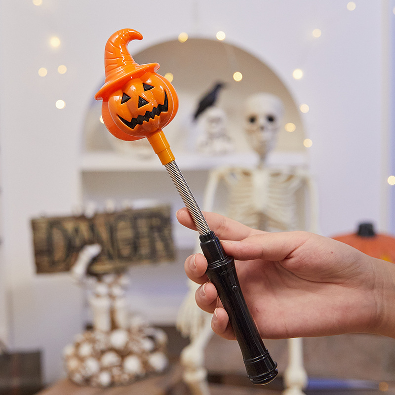 ハロウィン装飾カボチャランプ子供のおもちゃ小さなギフト発光ハンドスティックバーパーティー用品ギフト小道具|undefined