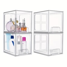H 31341 Stackable Clear Cosmetic Organizer ��ױƷ���ɺ�