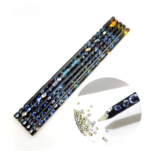 Nail drill crayon DIY sticky drill crayon rhinestone sticker nail tool comes with sticky nail crayon