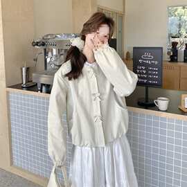小香风花边拼接短款夹克外套女春秋2026新款千金感慵懒风上衣