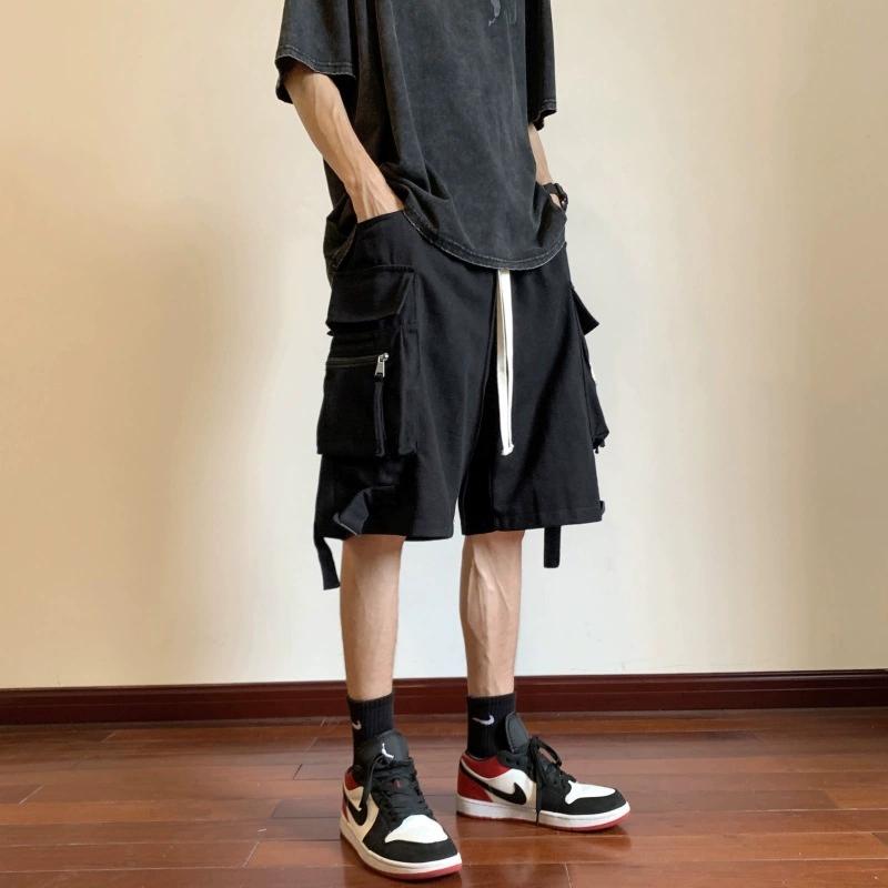 8XL шорты-карго большого размера, мужские летние свободные прямые брюки, повседневные универсальные модные брендовые спортивные быстросохнущие брюки с пятью точками