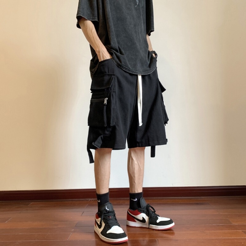 8XL Large Size Cargo Shorts Men's Summer Loose Straight Pants Casual Versatile Trendy Brand Sports Quick-Drying Five-Point Pants