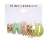 Earrings, set, metal resin, suitable for import, new collection, European style