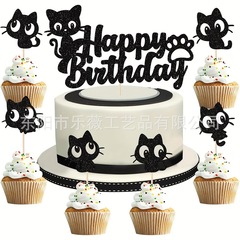 ペットの日の子猫の子犬のケーキの装飾のベーキングケーキの旗のプラグインの挿し込みの札のデザートの台の置物のメーカーの現物