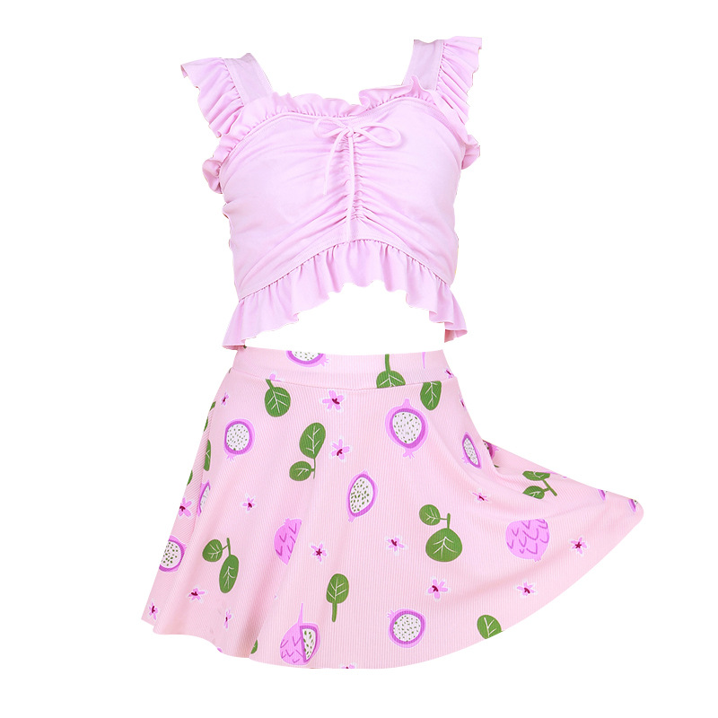 Traje de baño para niños nuevo estilo traje de baño dividido de estilo occidental de verano para niñas de 8 a 12 años, traje de baño para niños y niñas