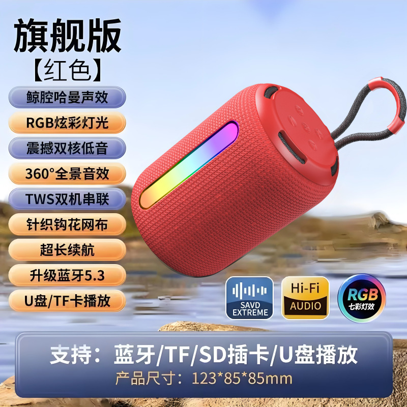 BS09无线蓝牙音箱户外便携式手提超重低音炮炫彩灯无线蓝牙音响|undefined