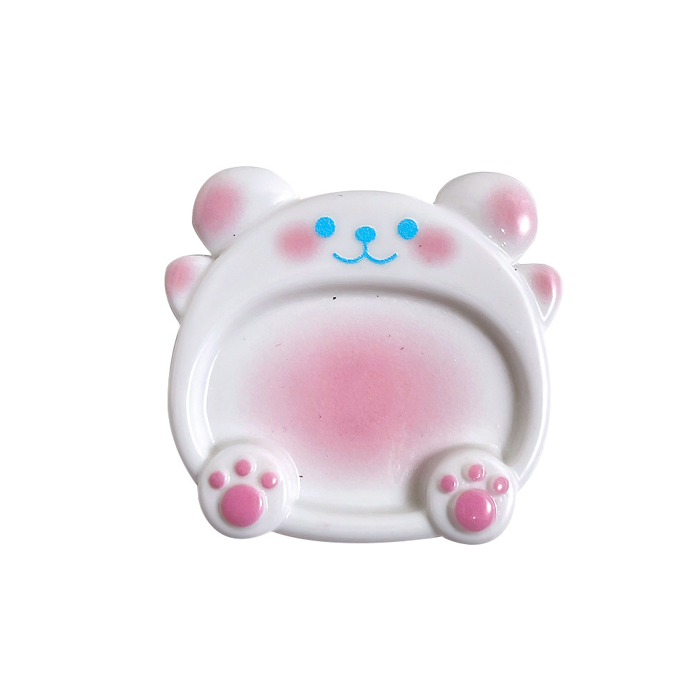 Bandeja de herramientas de uñas multifuncional, taza de lavado de plumas de perro de laurel de jade de dibujos animados, paleta de esmalte de uñas pintada floreciente de gatito lindo