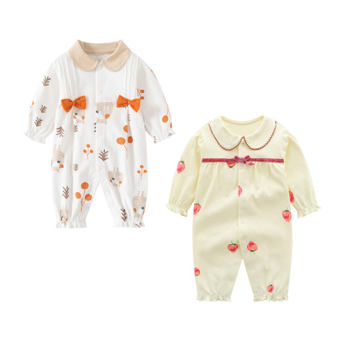  Fang Ying non-encapsulated spring and autumn clothing, one-piece, romper, carrot, rabbit collar, etc. 3-12M