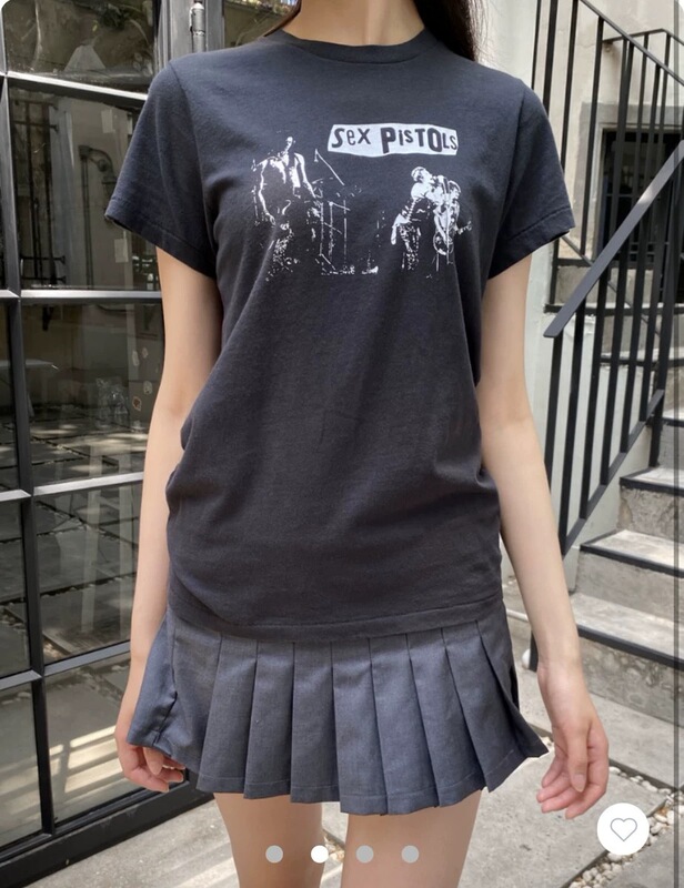 Bm Style American Retro Black Band Printed Short-Sleeved T-Shirt Bm Women's Fitted Slim Casual Versatile Top