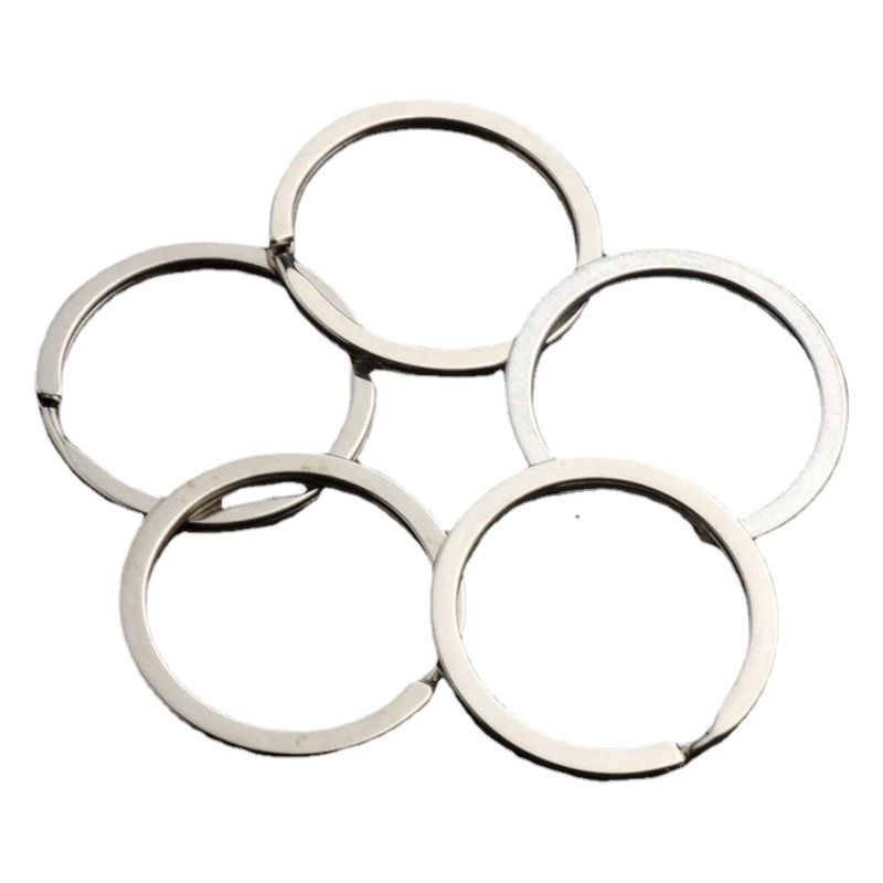 Плоское кольцо железное кольцо никелированный металлический брелок оптом кулон кольцо 2,0*30 мм плоское кольцо для ключей