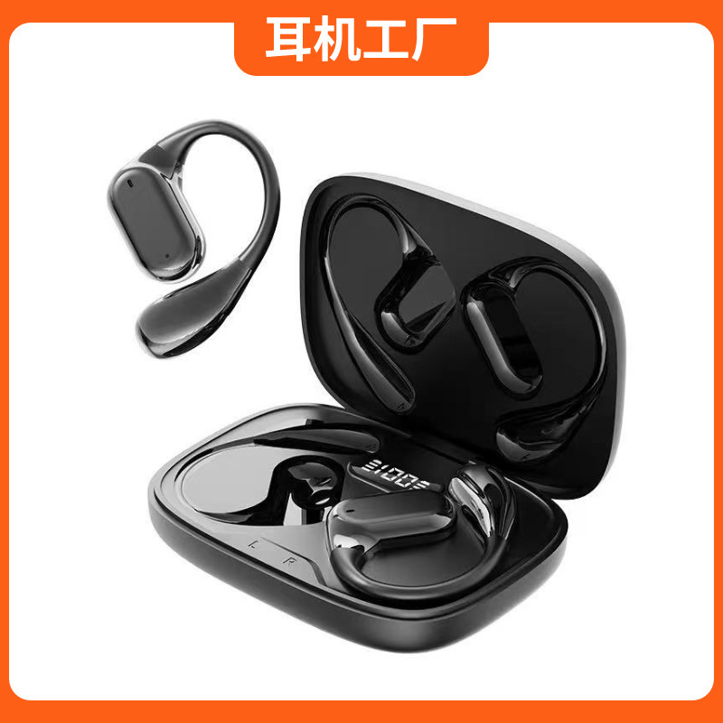 国境を越えた売れ筋 Q11 耳掛け式骨伝導ヘッドフォン OWS 電気メッキ外観 HD デジタル ディスプレイ超長バッテリー寿命オープンタイプ|undefined