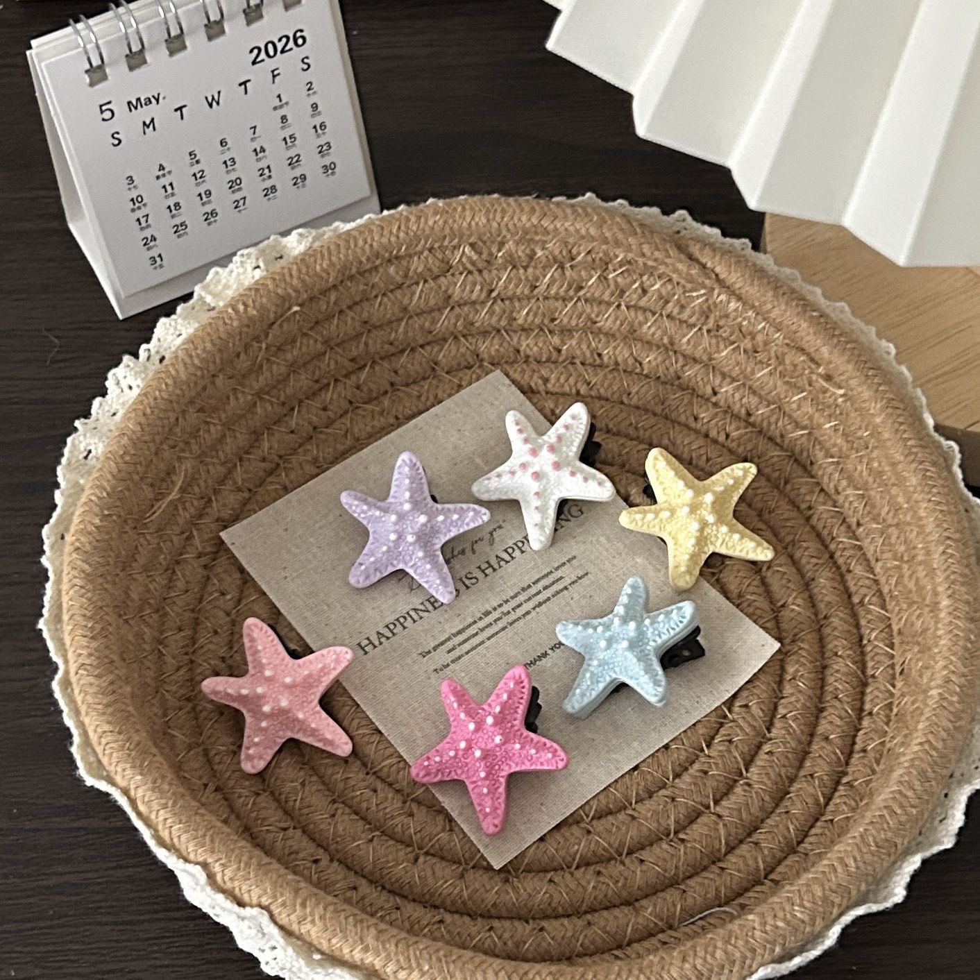 Simulated Starfish Shell Hairpin Dopamine Girl Hair Clip Ins-Style Seaside Vacation Hair Accessory for Photos
