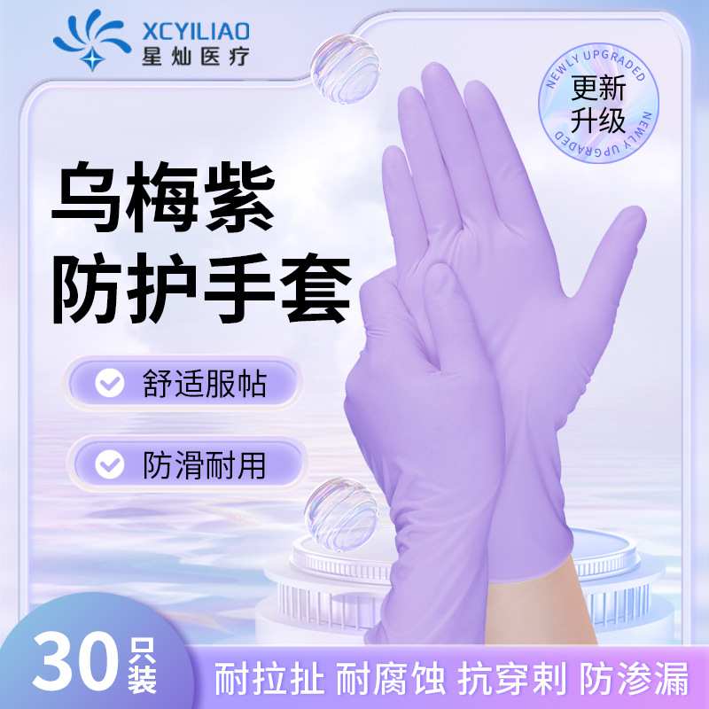 [New Product with Free Shipping] Nitrile Gloves for Kitchen Dishwashing, Durable Household Cleaning, Women's Rubber Housework