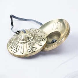 批发尼泊尔雕花八宝碰铃叮夏撞铃碰钟瑜伽打击乐器双磬撞铃