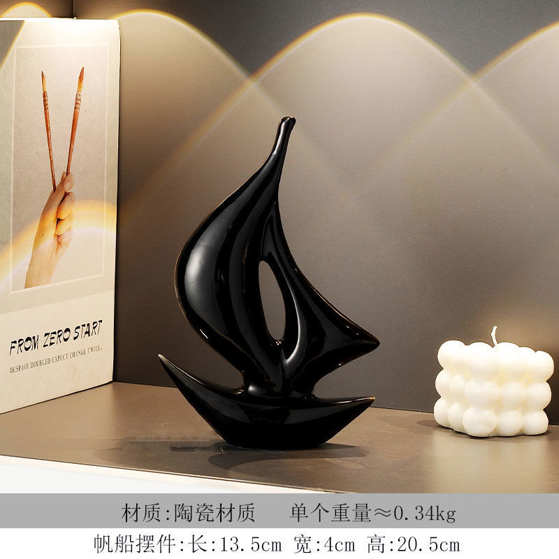 Fengshengshui barco decoración del hogar pasillo decoración salón TV gabinete artesanía inauguración de la casa regalo de alta gama al por mayor