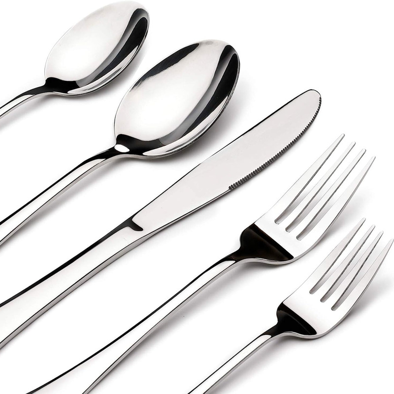 Cross-Border Amazon Stainless Steel Knife, Fork, and Spoon Western-Style Cutlery Set 24-Piece Set Steak Knife, Fork, and Spoon Stainless Steel Wholesale