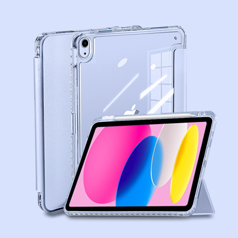 适用ipad10保护套亚克力ipadair5保护壳带笔槽ipad pro2022保护壳