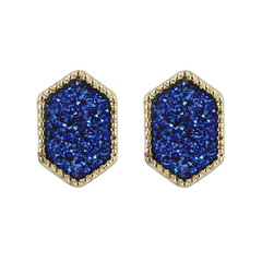 Cross-border set of sanding earrings for women, fashionable polygon star earrings, cross-border accessories