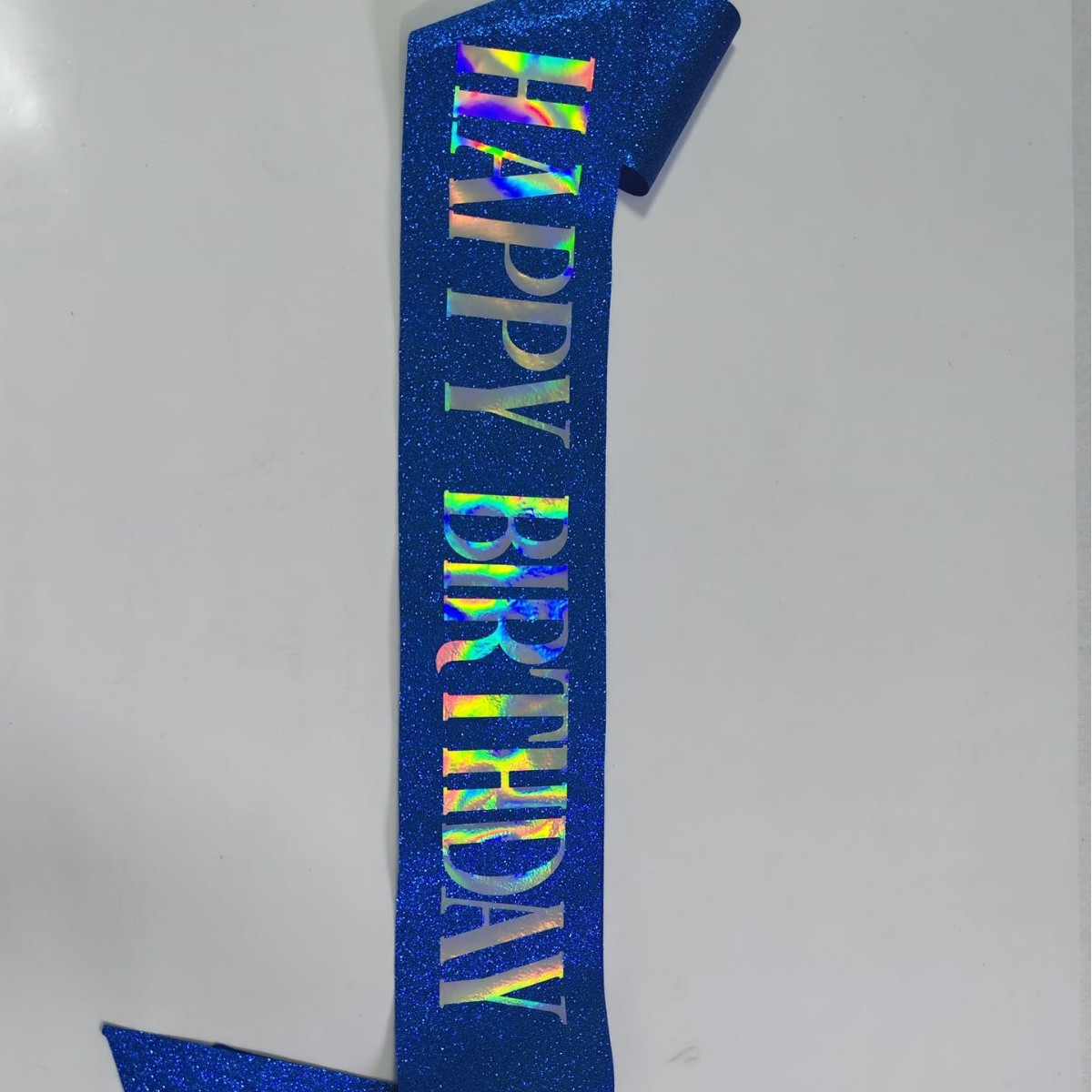 Cinta brillante para fiesta de cumpleaños, banda de cumpleaños, cinta de etiqueta, letras doradas, decoración de fiesta, diadema al por mayor