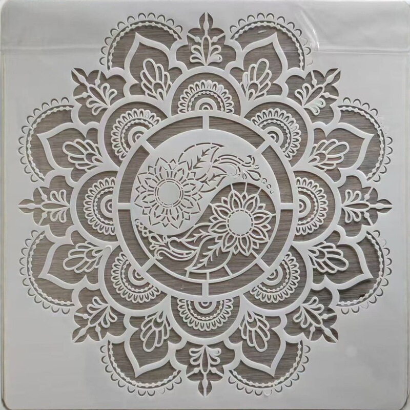 Amazon Hollow Painting Template Spray Flower Wall Painting Decoration Auxiliary Mandala Hand Painting