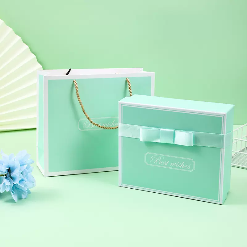 独角兽礼品盒结订婚生日粉色蓝色一字结礼盒伴娘伴手礼包