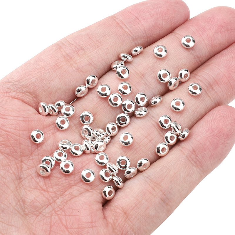 25 合金ブロークンシルバールースビーズシリーズホイールビーズスクエアビーズスペーサービーズ手作り diy アクセサリー半完成ブレスレット素材|undefined