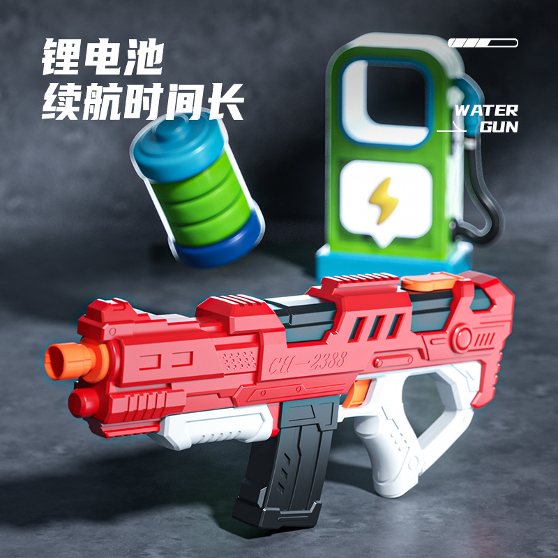 Nueva pistola de agua eléctrica de pelo continuo auto-absorbente pistola de agua de alta presión de gran capacidad Súper Larga Distancia pistola de juguete para niños al por mayor