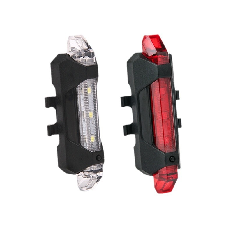 USB recargable bicicleta advertencia luz trasera bicicleta luz al aire libre montar LED luz de la bicicleta