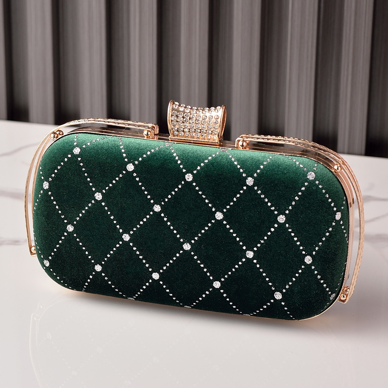 Bolsa de cena de terciopelo de moda transfronteriza bolsa de cena de linger retro cheongsam bolso de mano brillante su reunión anual bolso de oro de mujer