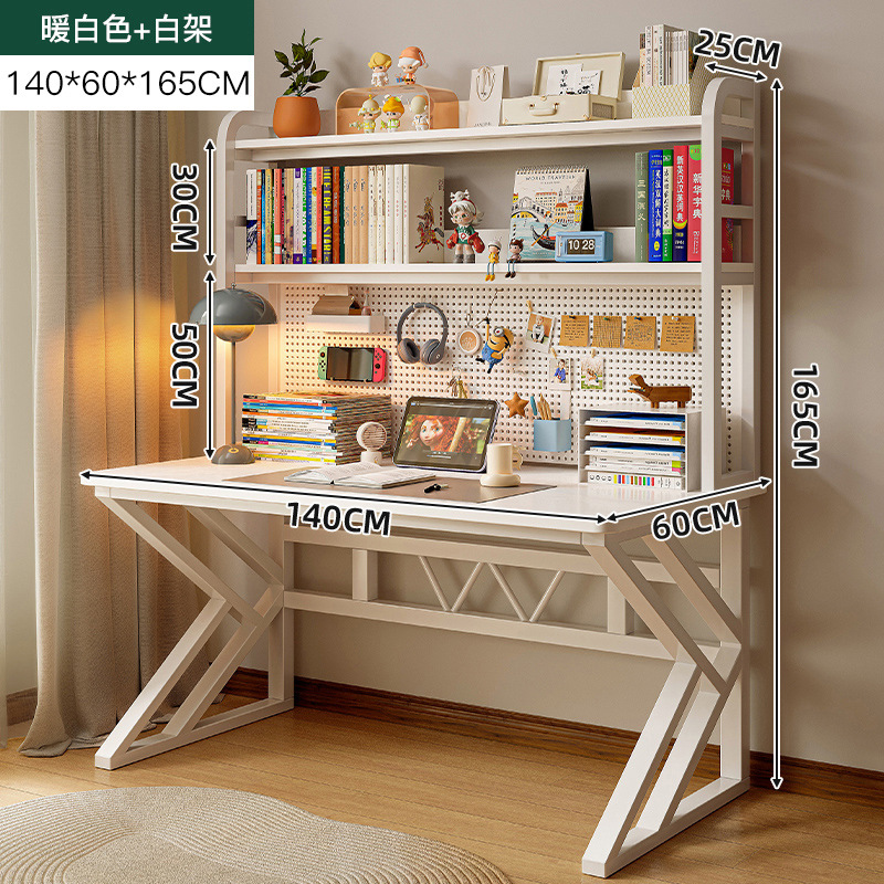 Comodador en un dormitorio simple mesa de maquillaje moderna escritorio de escritorio de computadora para estudiantes con estante de almacenamiento agujero