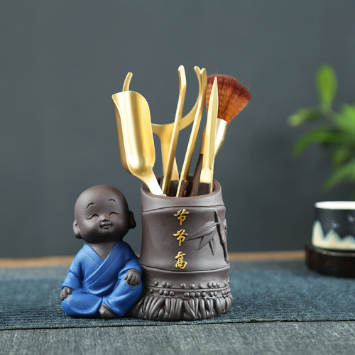 Jie Jie Gao Sheng Ebony Wood Tea Ceremony Six Gentlemen Set Tea Pot Tools Tea Accessories Tea Scoop Tea Set