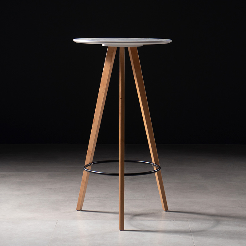 Nordic Minimalist Bar Table High Table Trendy Ins Milk Tea Shop Table and Chairs Home Balcony Round Bar High Table