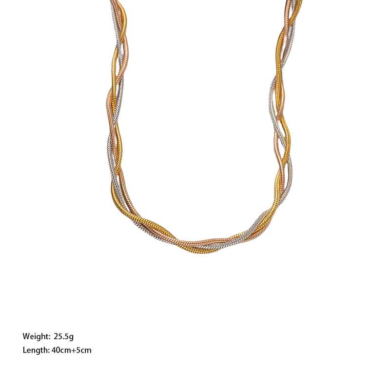 Vacuum Plating Gold Plating Process 18K Gold Plated, Rose Gold Plated Plating Material Wholesale Jewelry Streetwear Solid Color 304 Stainless Steel 18K Gold Plated Rose Gold Plated Plating Bracelets Necklace