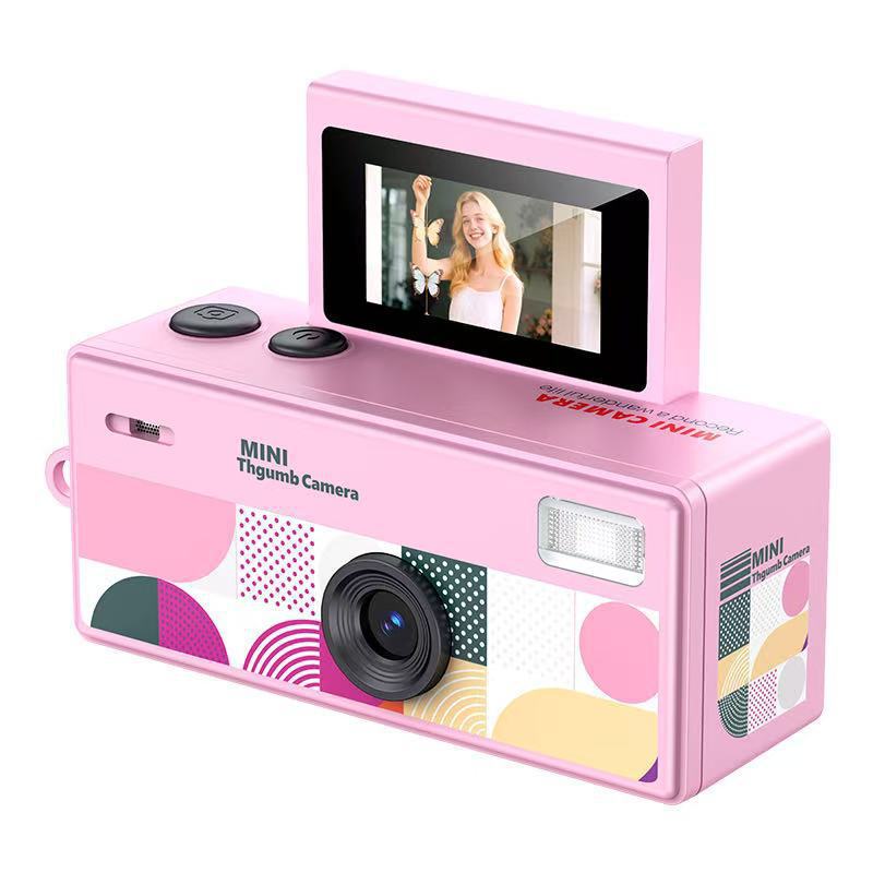 Pantalla flip transfronteriza mini cámara de pulgar fiesta estudiantil pequeña cámara deportiva de bolsillo para niños fotos y videos