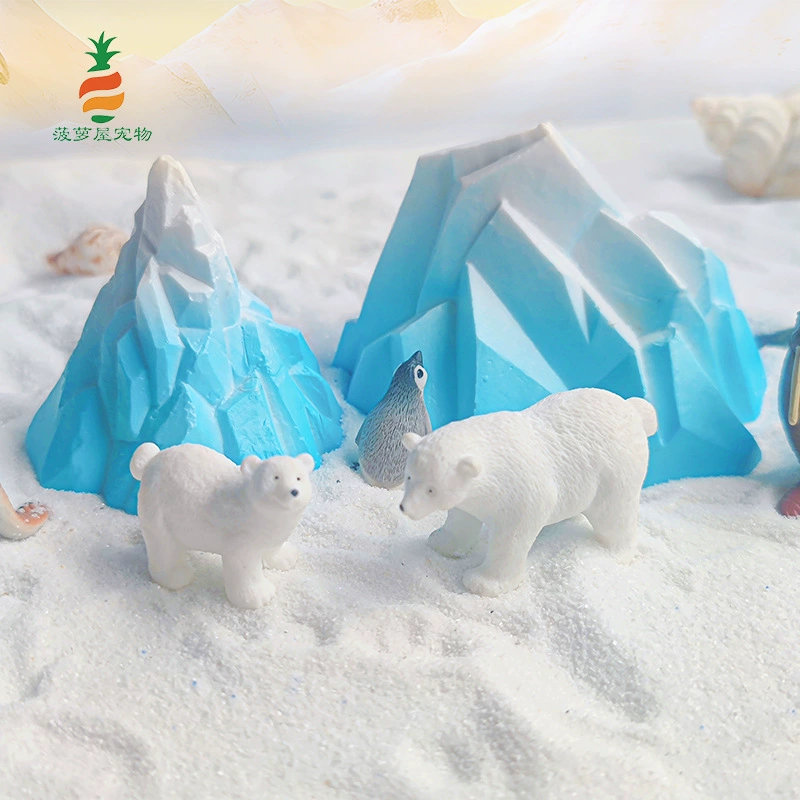 Популярное украшение для аквариума в виде ледяной горы, реалистичный миниатюрный скалодром, игрушка для ландшафтного дизайна с арктическими снежными горами, отлично подходит для жаркого лета, объемный.