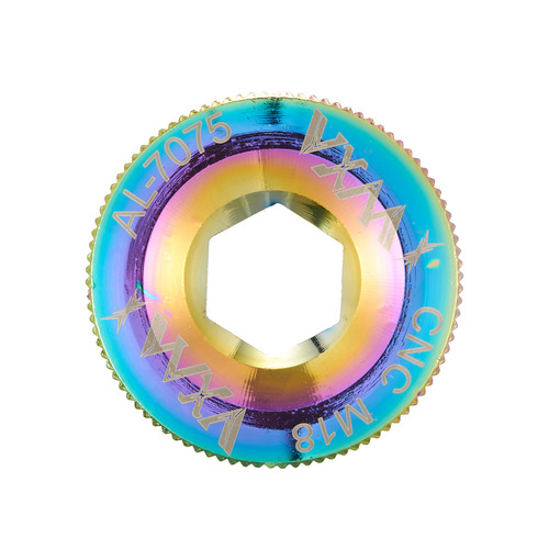VXM Mountain Bike Colorful Aluminum Crank Arm Cover Screw BB Axle XT One-Piece Hollow Chainring Screw Cover