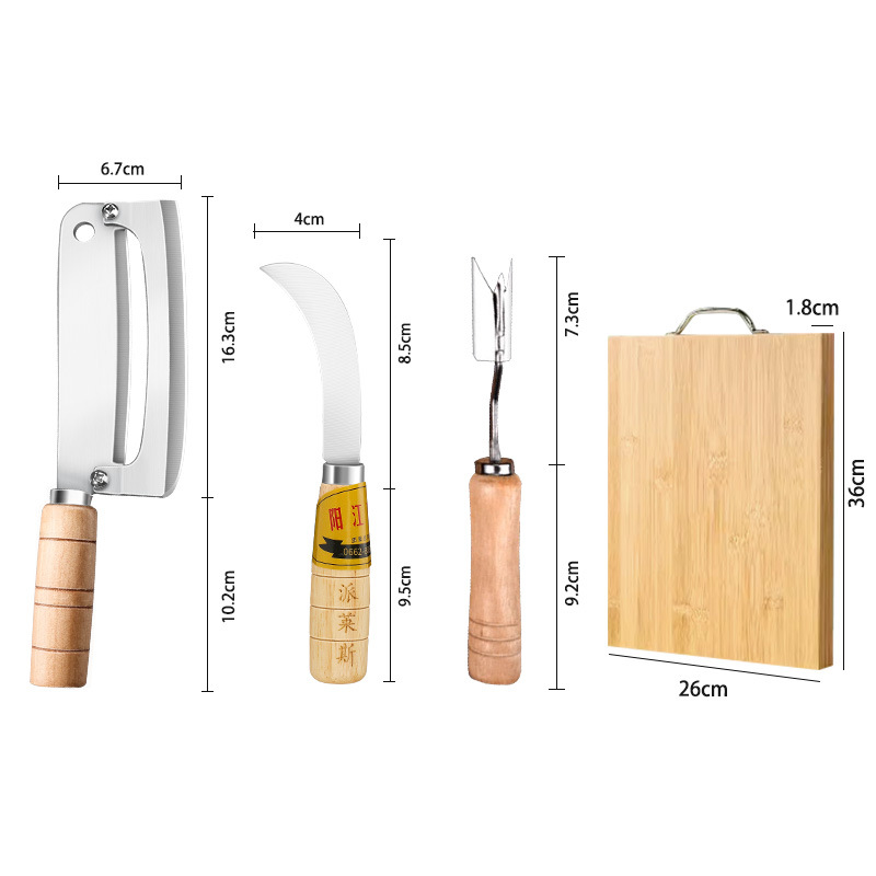 Cuchillo de piña regalos comerciales multifuncionales cuchillo de frutas de acero inoxidable 2 en 1 cuchillo de peeling cuchillo de caña de azúcar