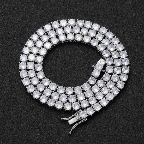 European and American Cross-Border Popular 4Mm5Mm Zircon Tennis Chain Jewelry for Women, Hip-Hop Men's Hot-Selling Accessory Necklace