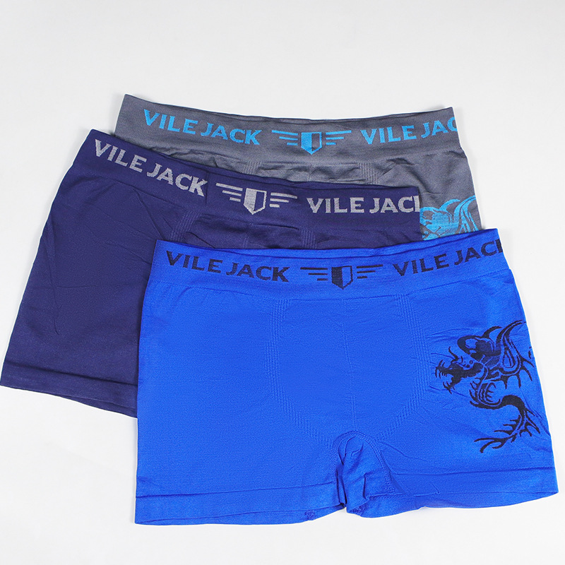 Bóxer para hombre Calzoncillos deportivos elásticos y transpirables sin costuras Calzoncillos cortos para hombre con estampado de dragón personalizado