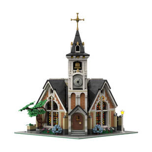 Building Blocks Cross-Border Moc-171047 Medieval St. Joseph Memorial Church 3117 Particle Number Toy Gift
