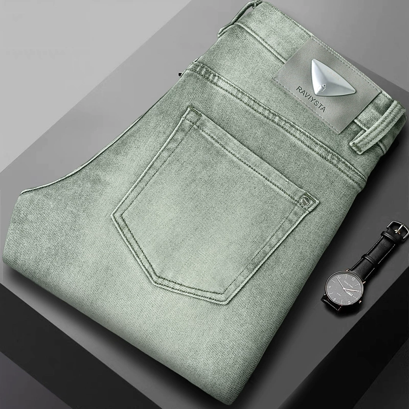 Осенние джинсы, элитные брюки для отдыха, slim fit