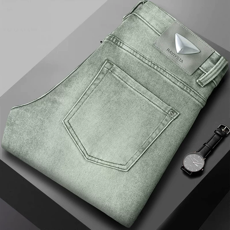 Осенние джинсы, элитные брюки для отдыха, slim fit